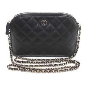 CHANEL Matelasse Shoulder Bag, Black, AP4016, Women's